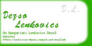 dezso lenkovics business card